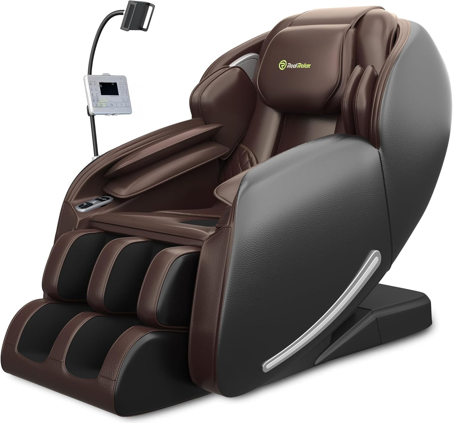 2025 Massage Chair Full Body, Zero Gravity Sl-Track Shiatsu Massage Recliner with Heat, APP Control, Child Lock, Body Scan Bluetooth Foot Roller, Favor 06, All Black