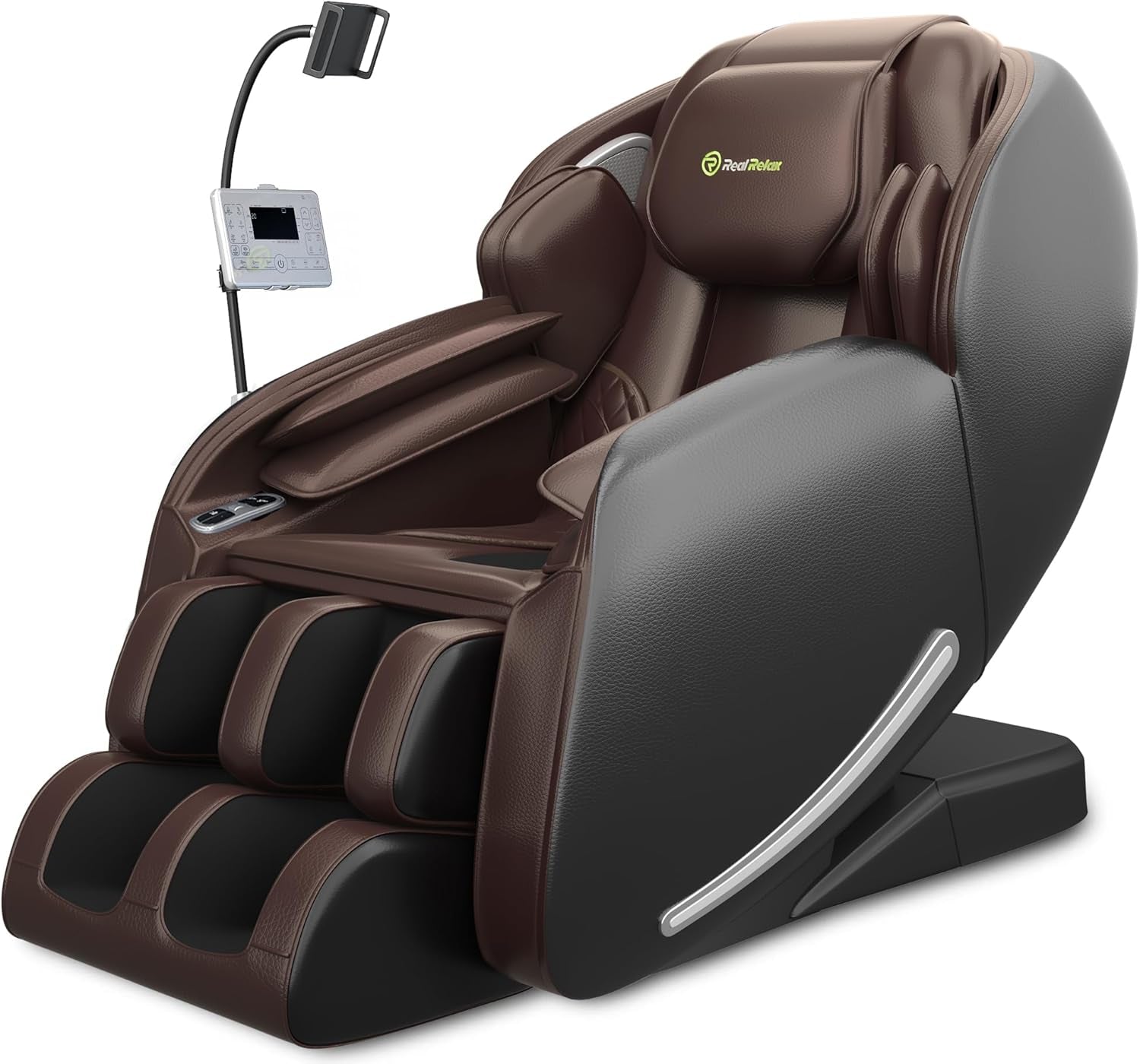 2025 Massage Chair Full Body, Zero Gravity Sl-Track Shiatsu Massage Recliner with Heat, APP Control, Child Lock, Body Scan Bluetooth Foot Roller, Favor 06, All Black