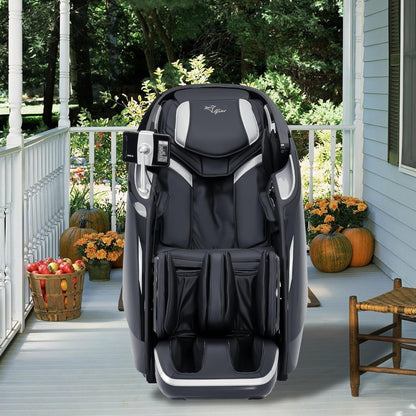 A860 Full Body 4D Massage Chair-Health Detection,Dual-Core System, 125°-166° I-Open Flexible Rail,Top Grain Genuine Cowhide,Customizable Programs,App Control, AI Voice Control, 20+5 Modes(Deep Black)