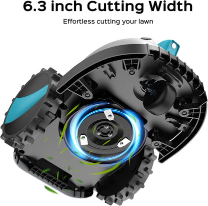 V100 Robotic Lawn Mower, HD Visual Navigation, Smart Obstacle Avoidance & Precision Collision Sensors, Adjustable Cutting Height, Quiet Operation, Ideal for Small Lawns up to 1,600 Sq Ft