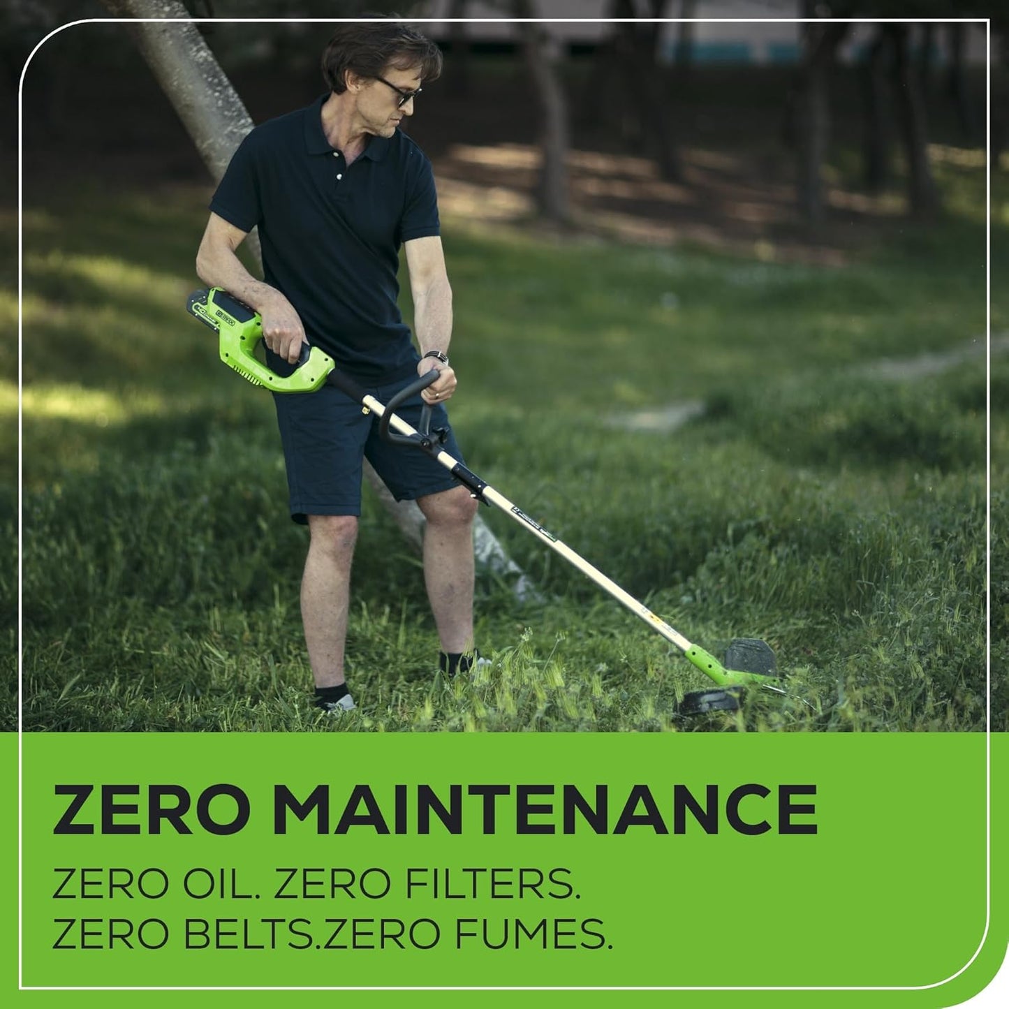 40V Lawn Care Combo Kit, Trimmer & Blower for Edging & Leaf Cleanup, 2.0Ah Battery & Charger (Gas-Free Yard Duo)