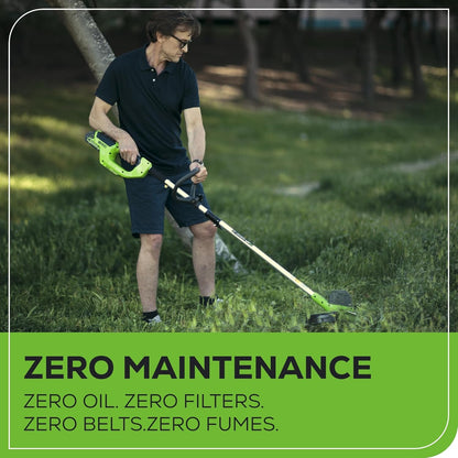 40V Lawn Care Combo Kit, Trimmer & Blower for Edging & Leaf Cleanup, 2.0Ah Battery & Charger (Gas-Free Yard Duo)