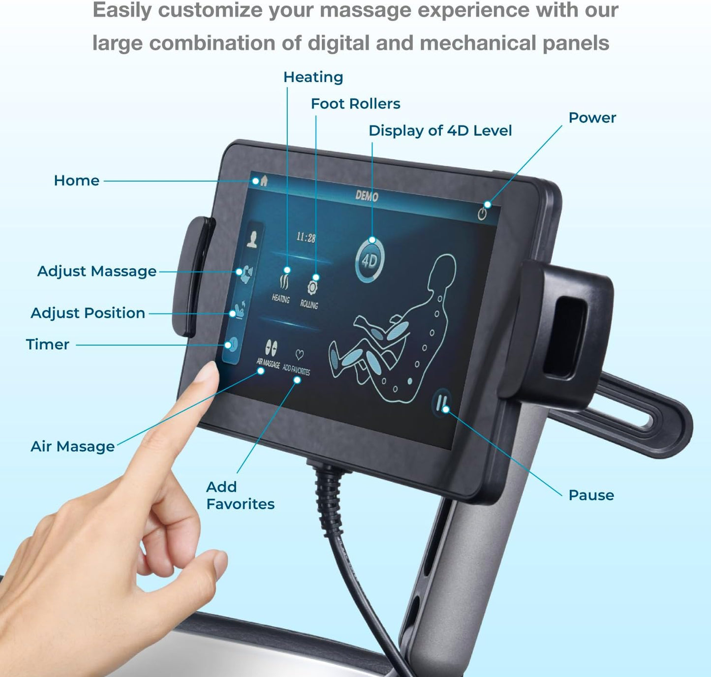 Vibe 4D L 4D Massage Mechanism L Automatic Body Scan L Deep Calf-Kneading L Space-Saving Technology L 3-Stage Zero Gravity L 32-Cell Full Body Air Massage (Black)