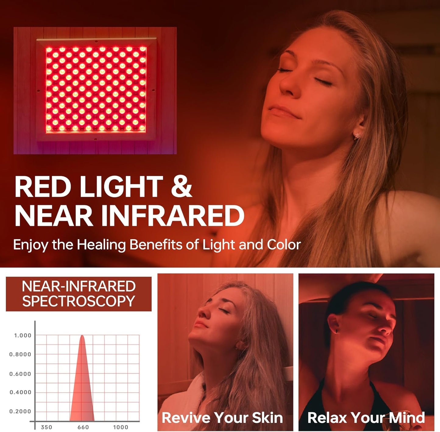 Infrared Home Sauna Room 2 Person Hemlock Wooden Indoor Sauna with 7 Carbon Heaters, Red Light Therapy, Bluetooth Speaker, Intelligent Control Panel, Tempered Glass & Top Vent