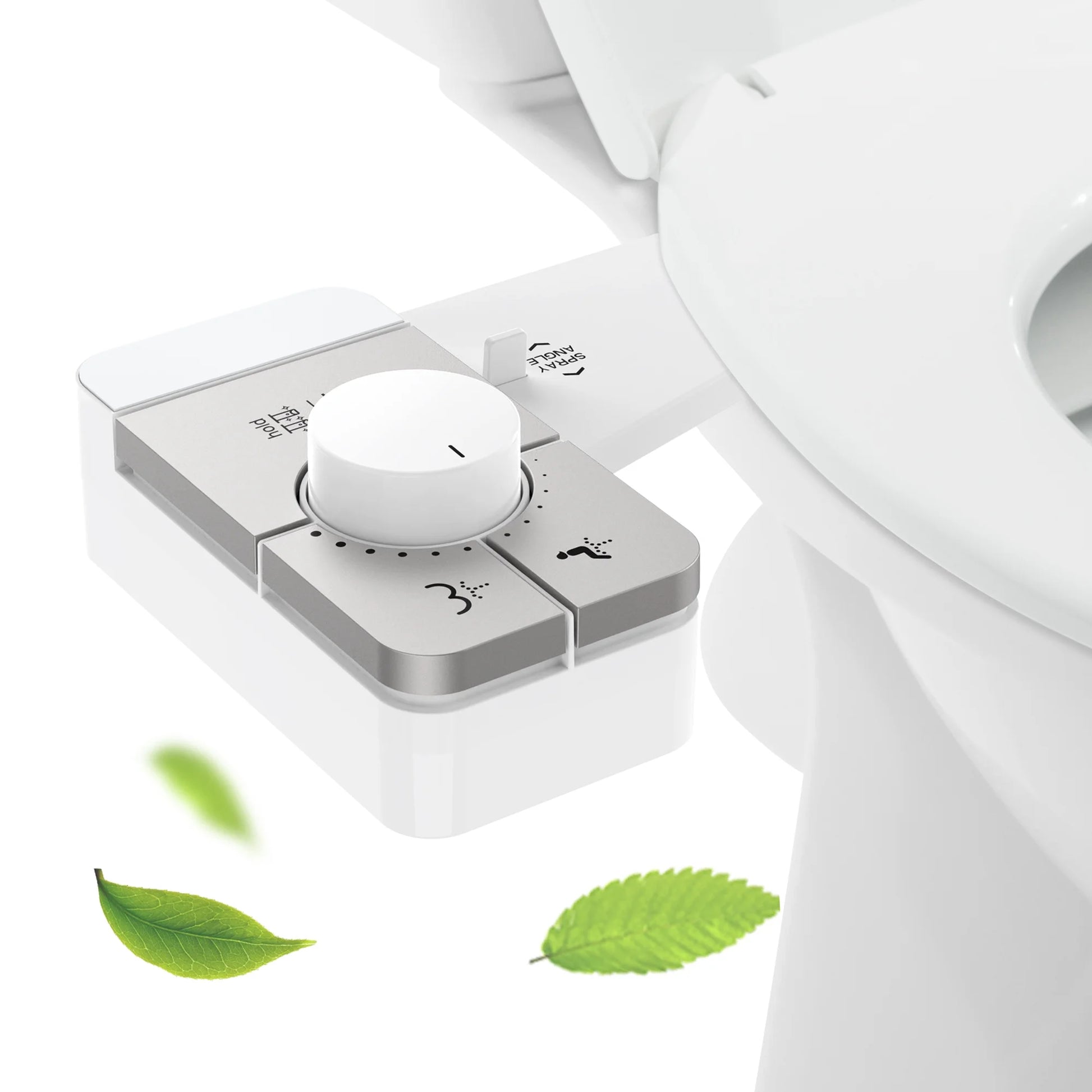 Bidet Attachment for Toilet, Self Cleaning Dual Nozzles, Adjustable Water Pressure, Frontal & Rear Wash, Non-Electric Fresh Water Bidet Toilet Seat Attachment B017