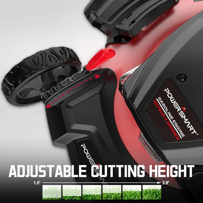 Gas Lawn Mower, 21 Inches 144Cc 2-In-1 Walk-Behind , Side Discharge Push Lawn Mower