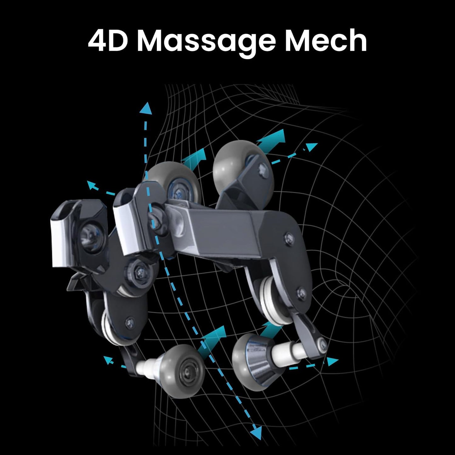 Vibe 4D L 4D Massage Mechanism L Automatic Body Scan L Deep Calf-Kneading L Space-Saving Technology L 3-Stage Zero Gravity L 32-Cell Full Body Air Massage (Black)