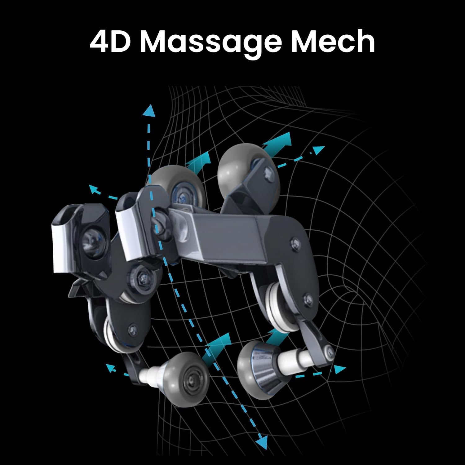 Vibe 4D L 4D Massage Mechanism L Automatic Body Scan L Deep Calf-Kneading L Space-Saving Technology L 3-Stage Zero Gravity L 32-Cell Full Body Air Massage (Black)